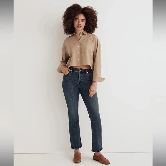 Madewell Kick Out Crop Jeans sz 33 NM243 - Picture 1 of 5